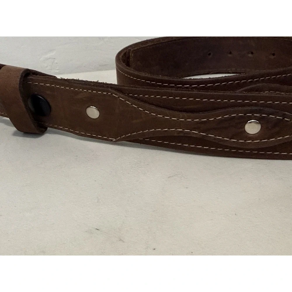 Bryce Canyon Trading Post Brown Top Grain Leather Western Belt Made in USA 36